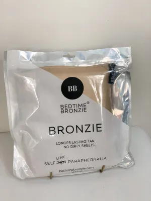Bedtime Bronzie | Self Tan Bed Sheet Protector Vegan Silk Satin {Gold}