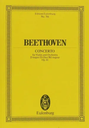 Beethoven Concerto for Violin and Orchestra in D Major, Op. 61