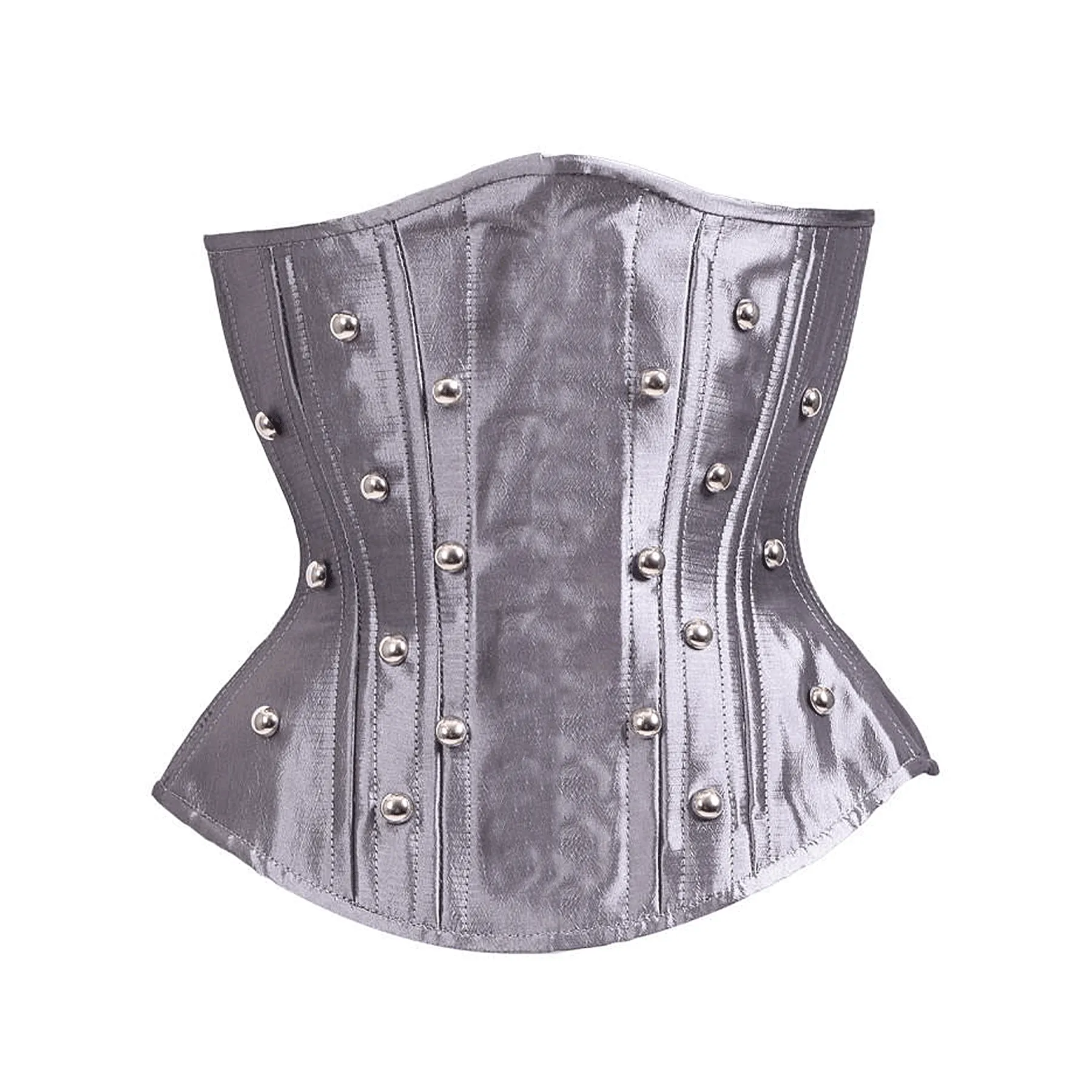 Bendrik Silver Satin Waist Training Underbust Corset