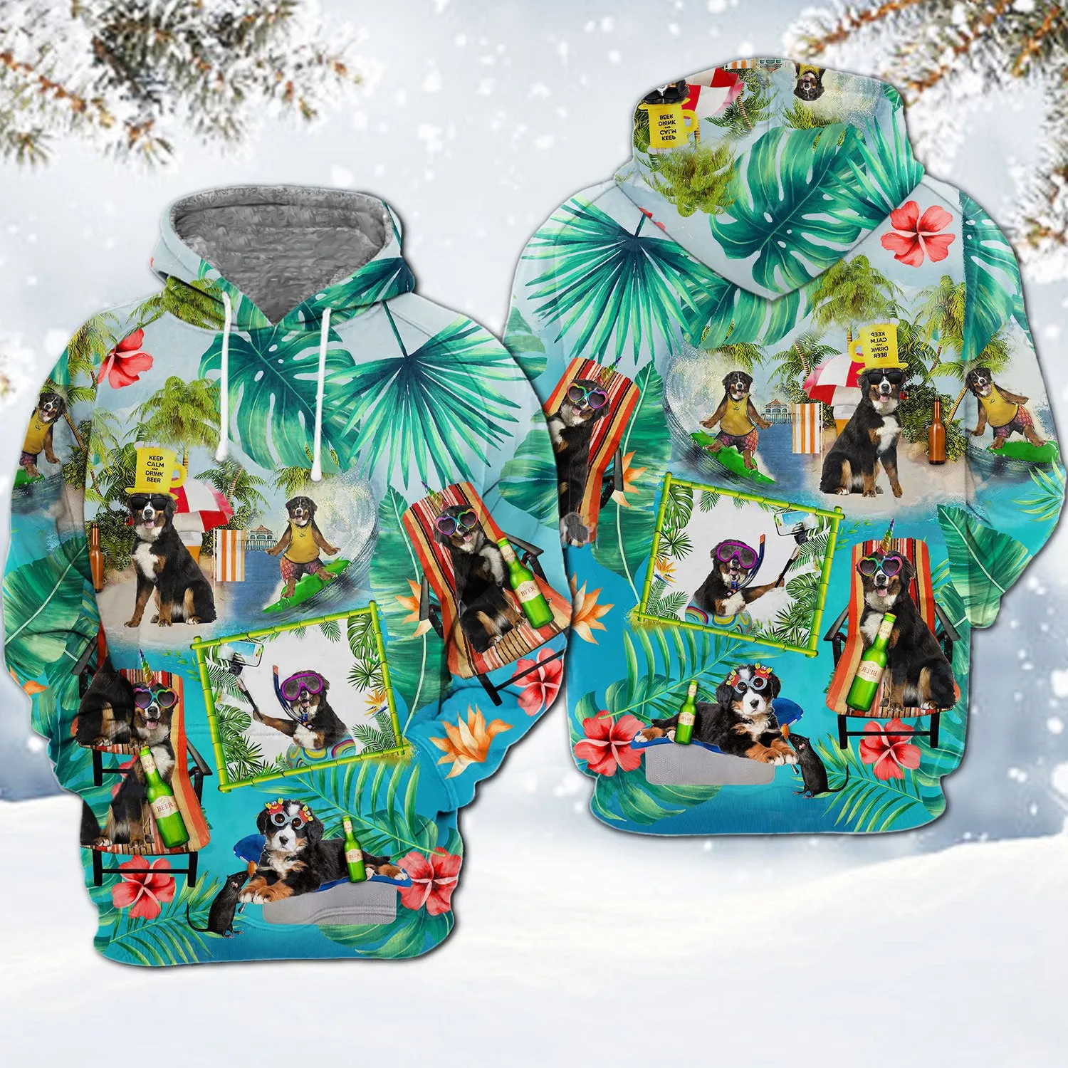 Bernese Mountain 1-Surfing Hoodie