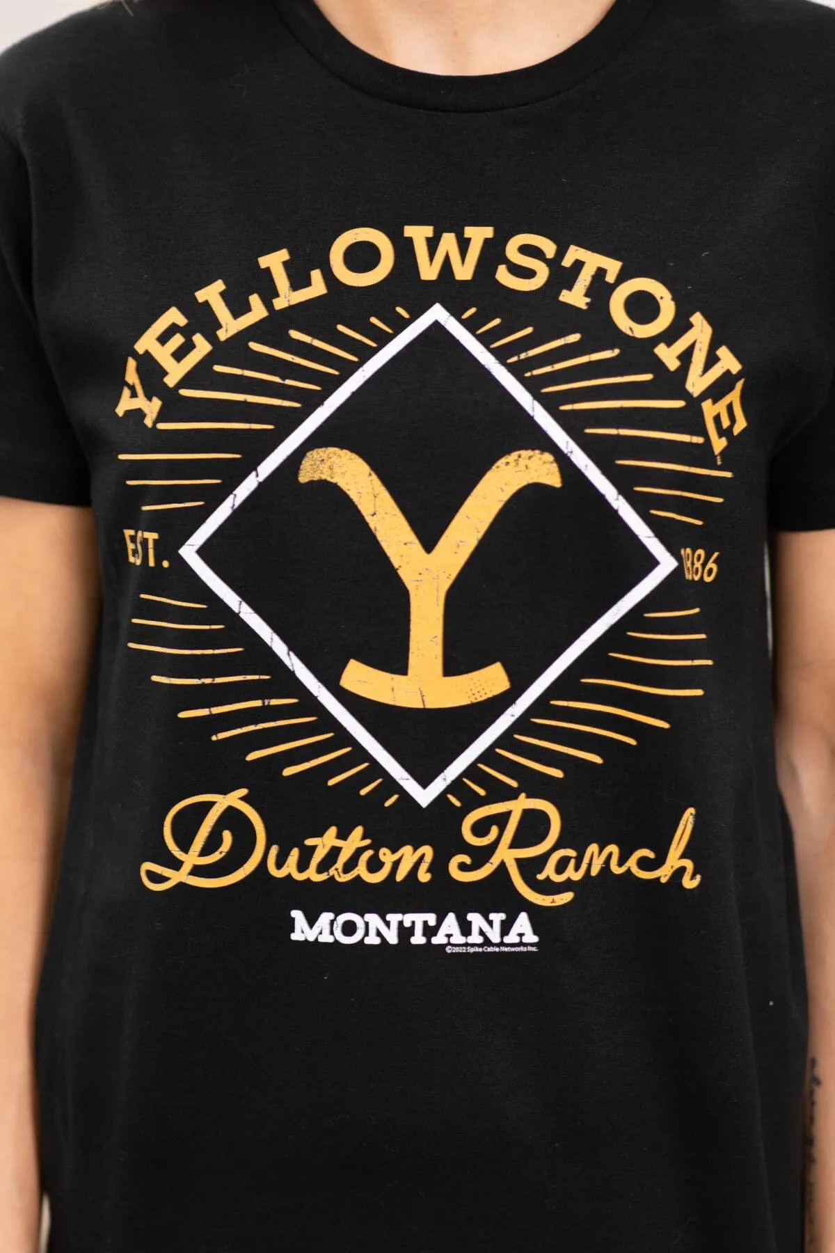 Black and Yellow Dutton Ranch Graphic Tee