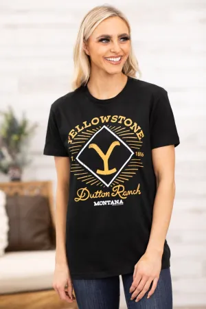Black and Yellow Dutton Ranch Graphic Tee