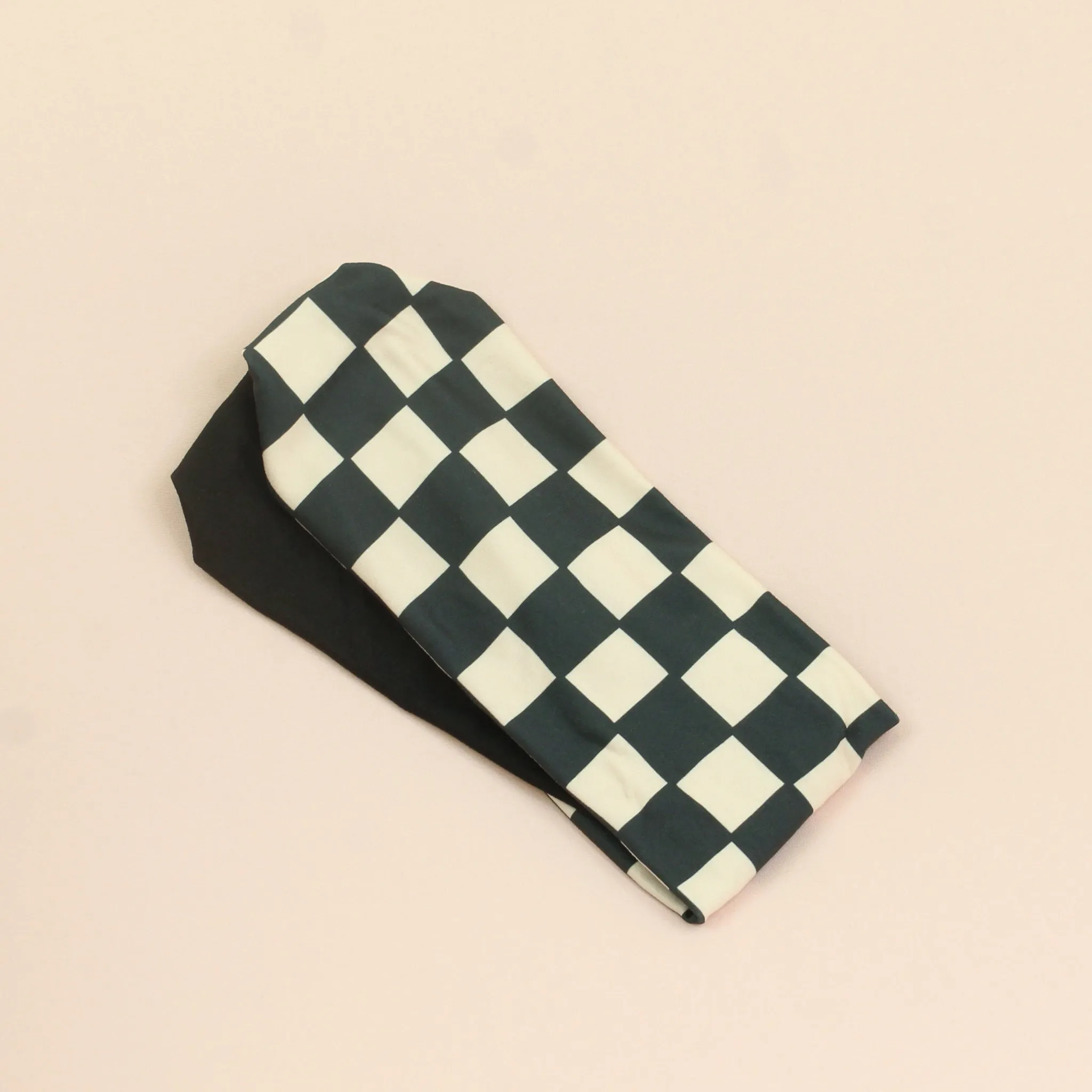Black Ivory Checker Twist Headband