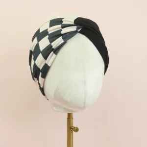 Black Ivory Checker Twist Headband