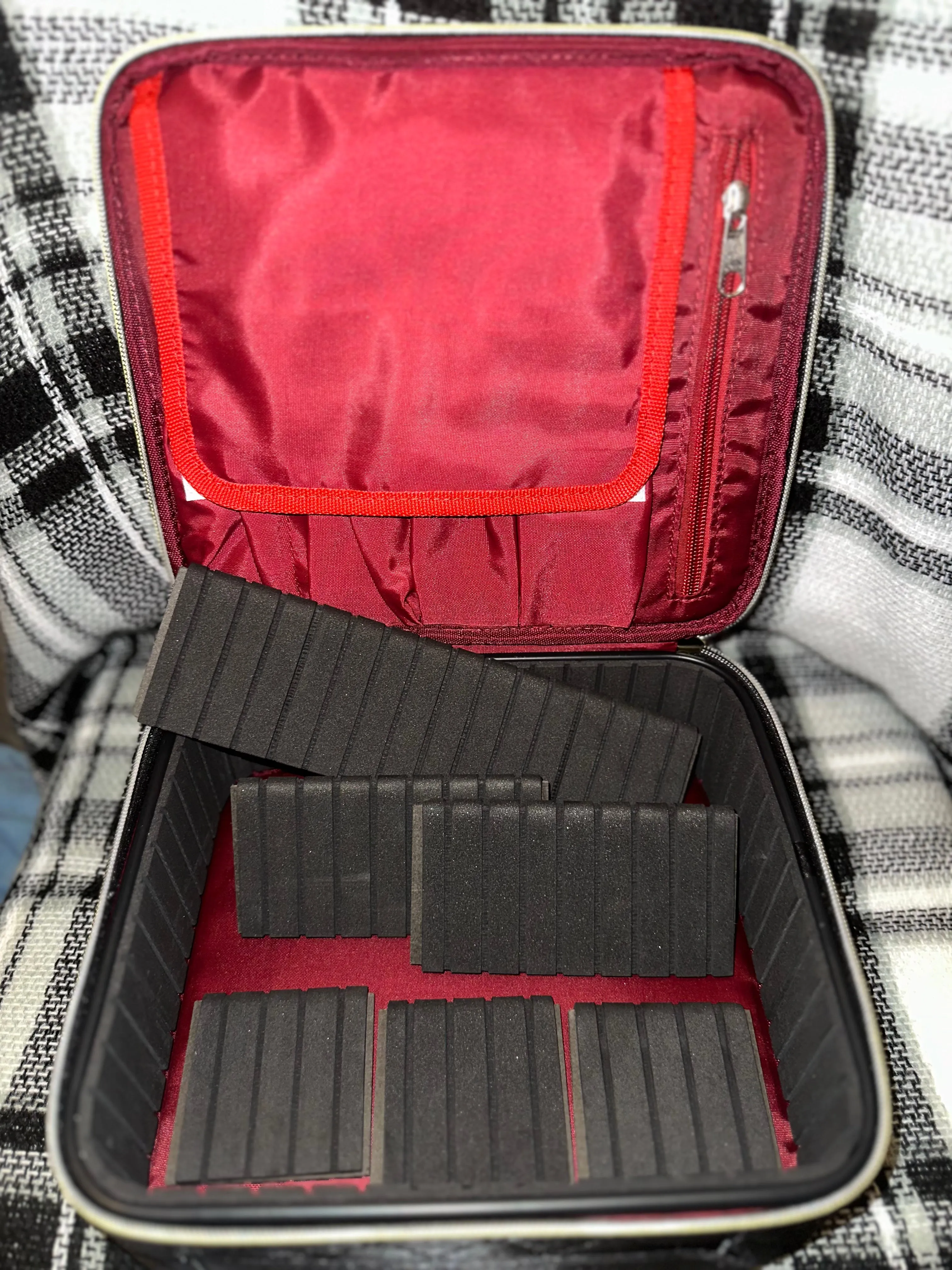 Black Large Quilted Makeup Bag