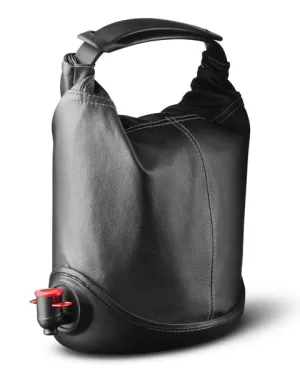 Black Leather Look Wine Purse