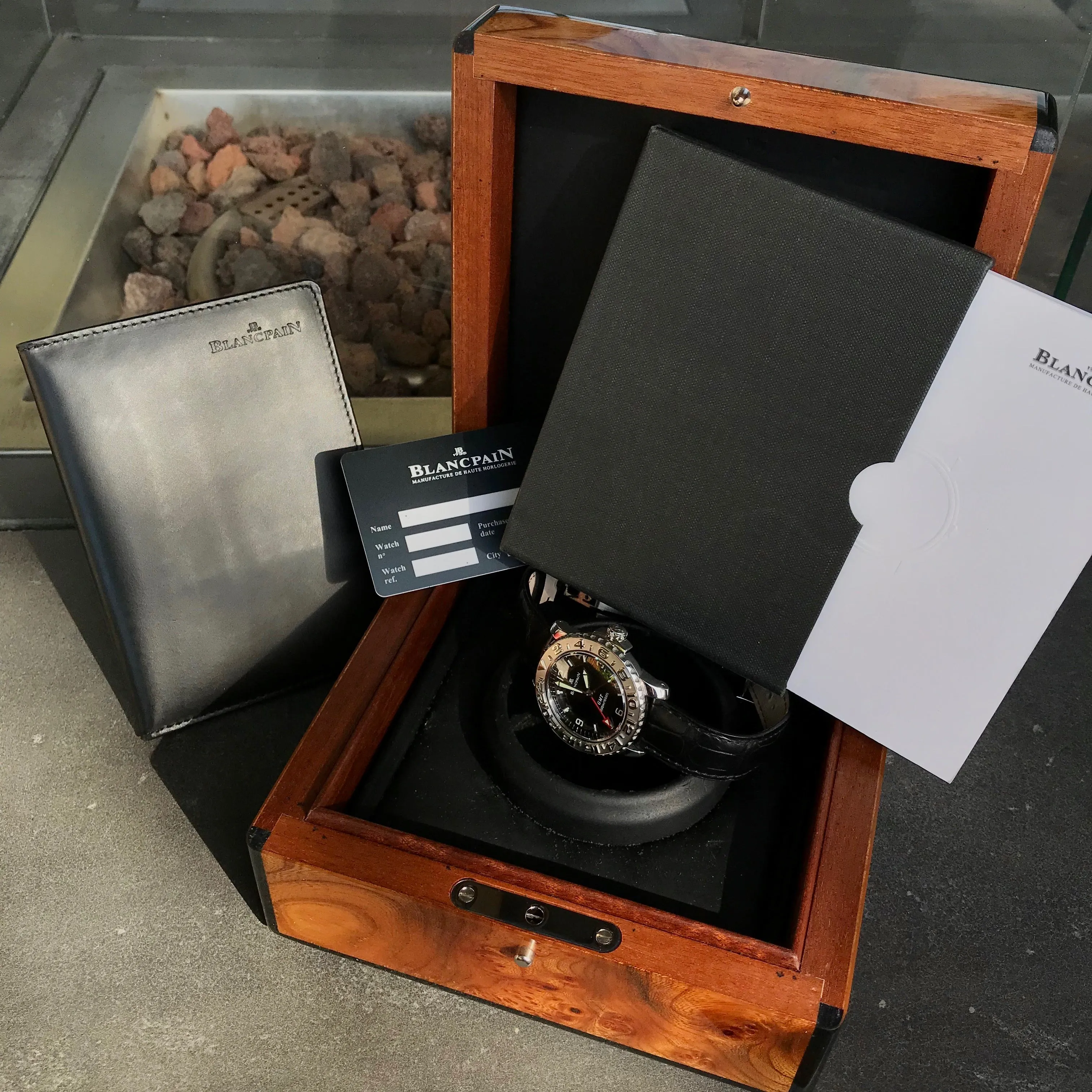 Blancpain Fifty Fathoms GMT Trilogy Edition Air Command 2250 Automatic Wristwatch Box Papers