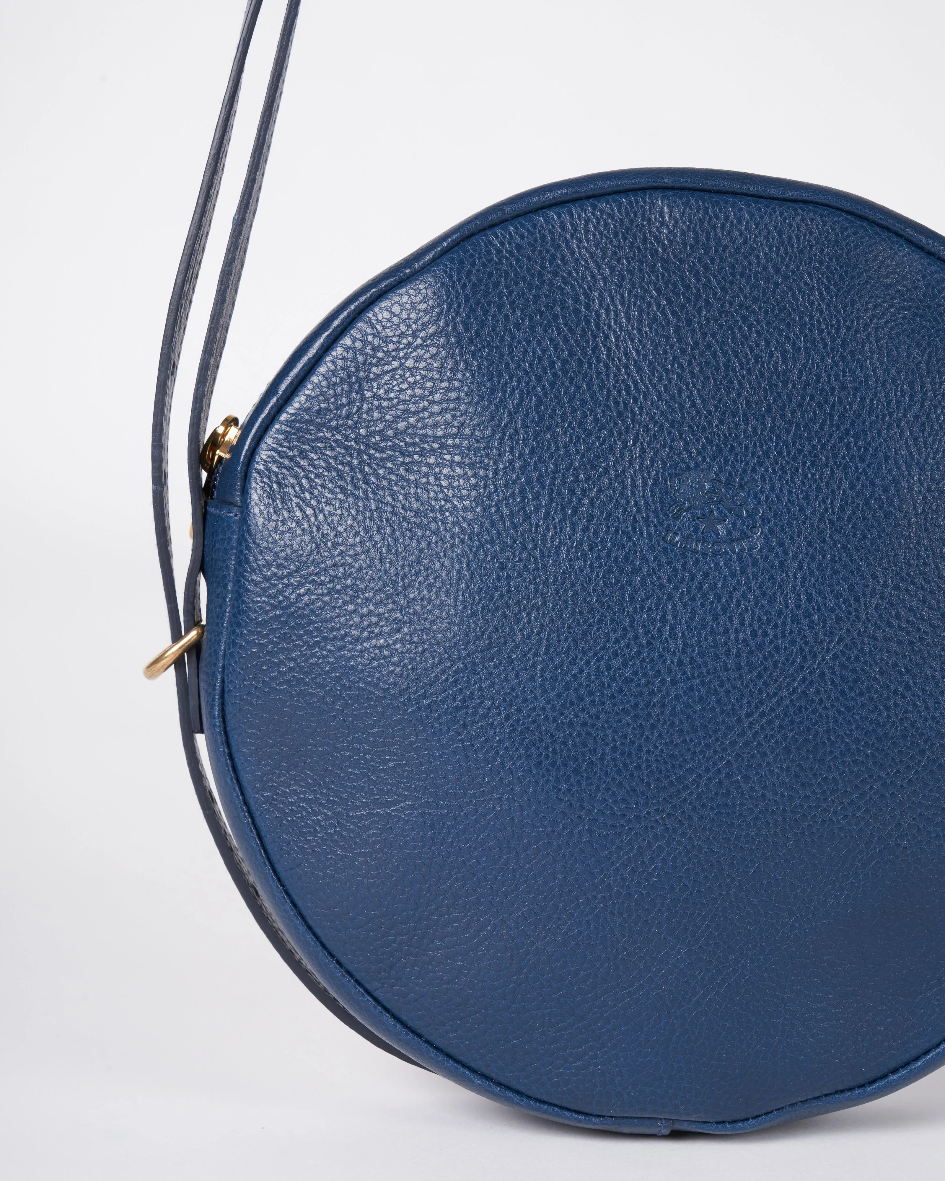 blue crossbody - blue leather