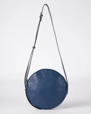 blue crossbody - blue leather