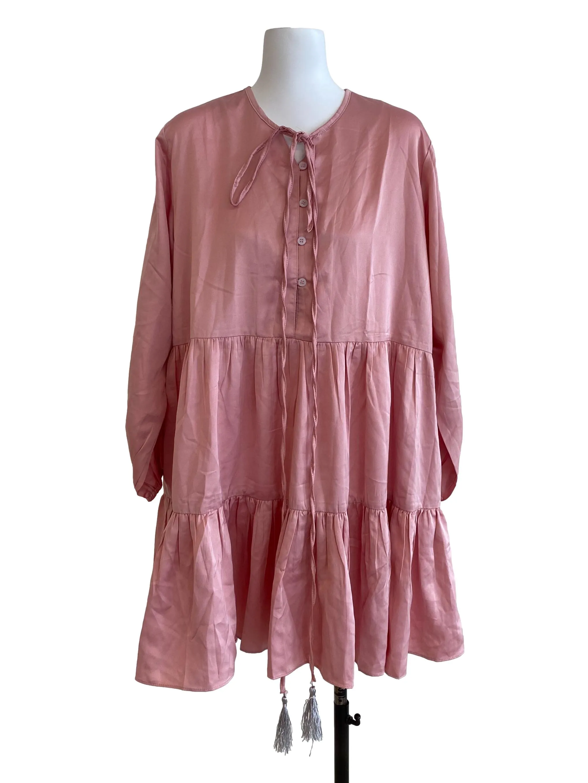 Blush Pink Silky Dress