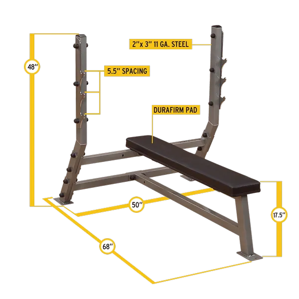 BODY SOLID PRO CLUBLINE OLYMPIC FLAT BENCH - SFB349G