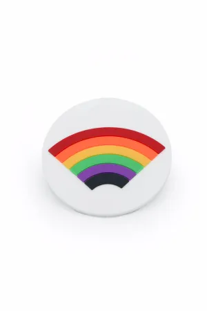 Bogg Bag Bits Rainbow Bag Charm in White | 160A-RAINBOW