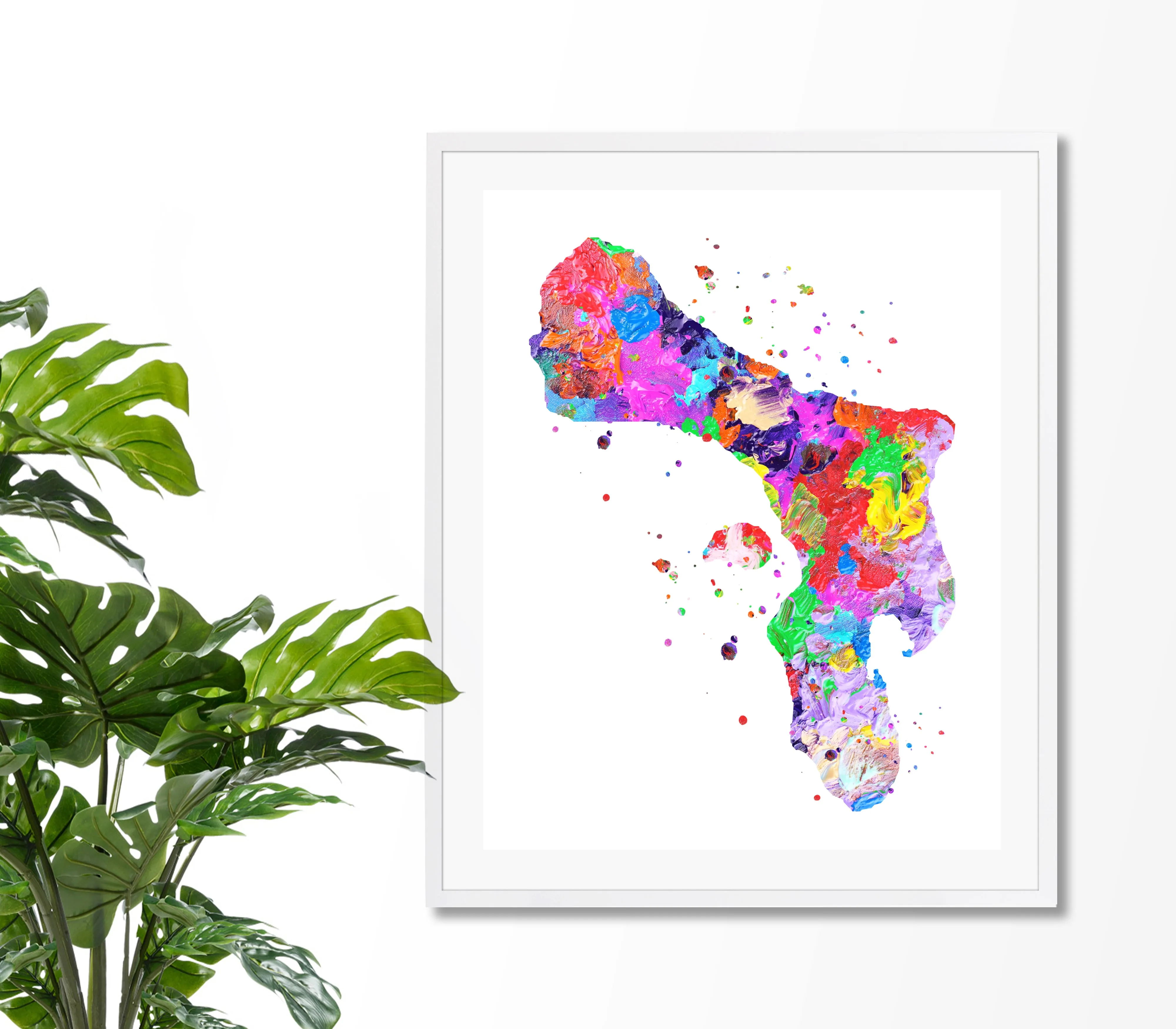Bonaire Map Art Print - Unframed