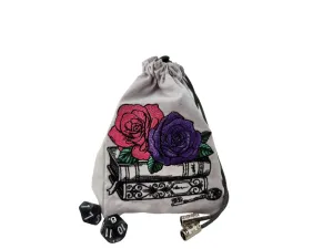 Books and Roses large dice bag