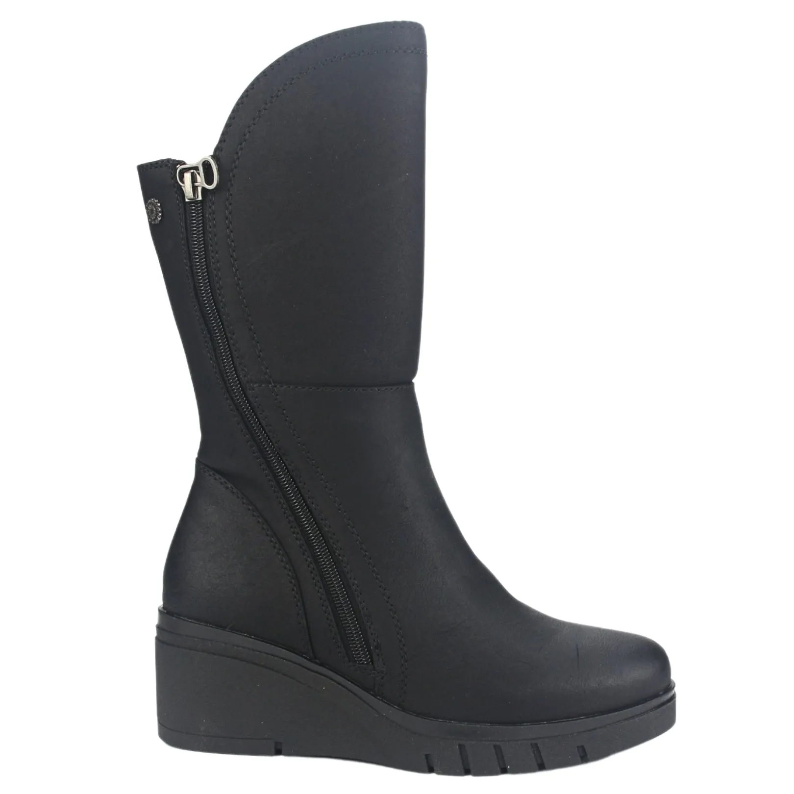 Botin Chalada Mujer Wedgenew-2 Negro Casual