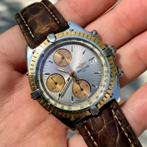 Breitling Chronomat 13047 Stainless Steel Gold Two Tone Chronograph Automatic Wristwatch