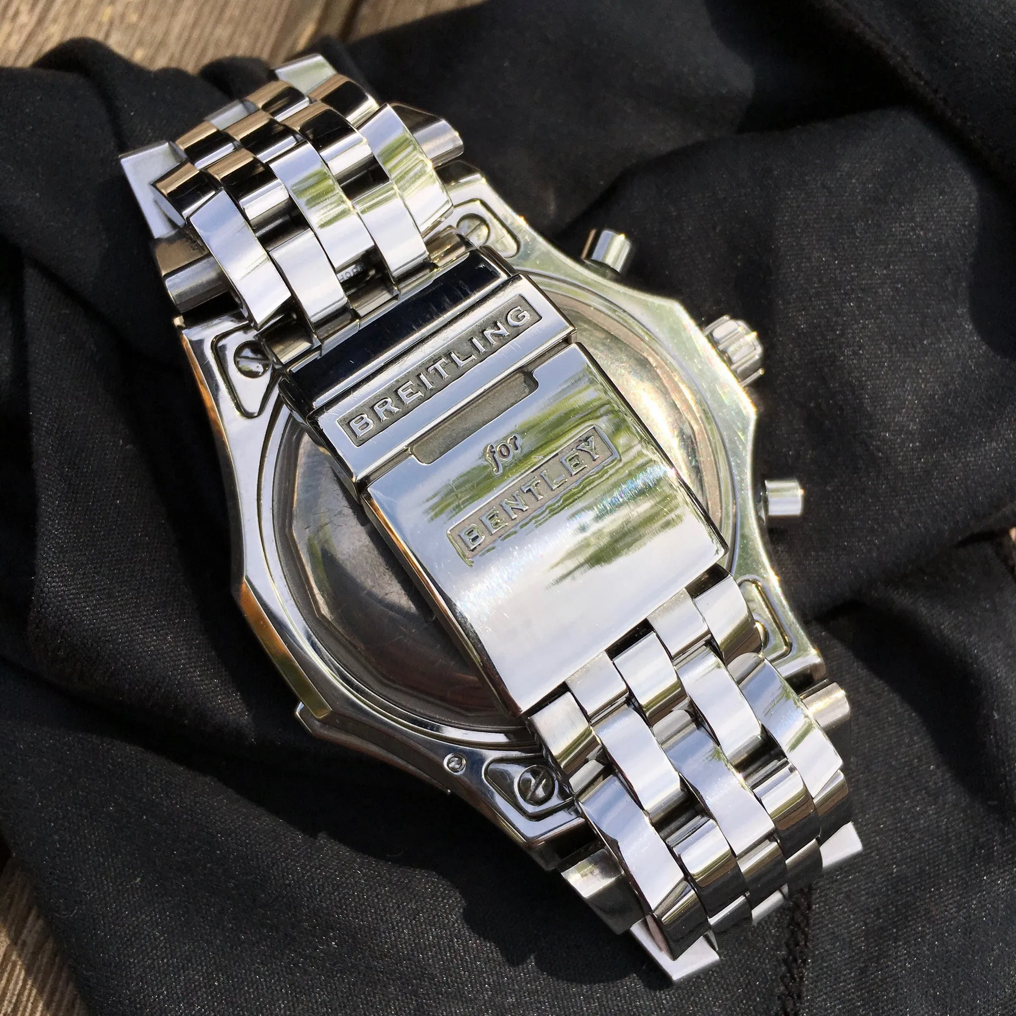 Breitling for Bentley A47362 Stainless Steel GMT Chronograph Automatic 49mm Wristwatch