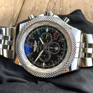 Breitling for Bentley A47362 Stainless Steel GMT Chronograph Automatic 49mm Wristwatch
