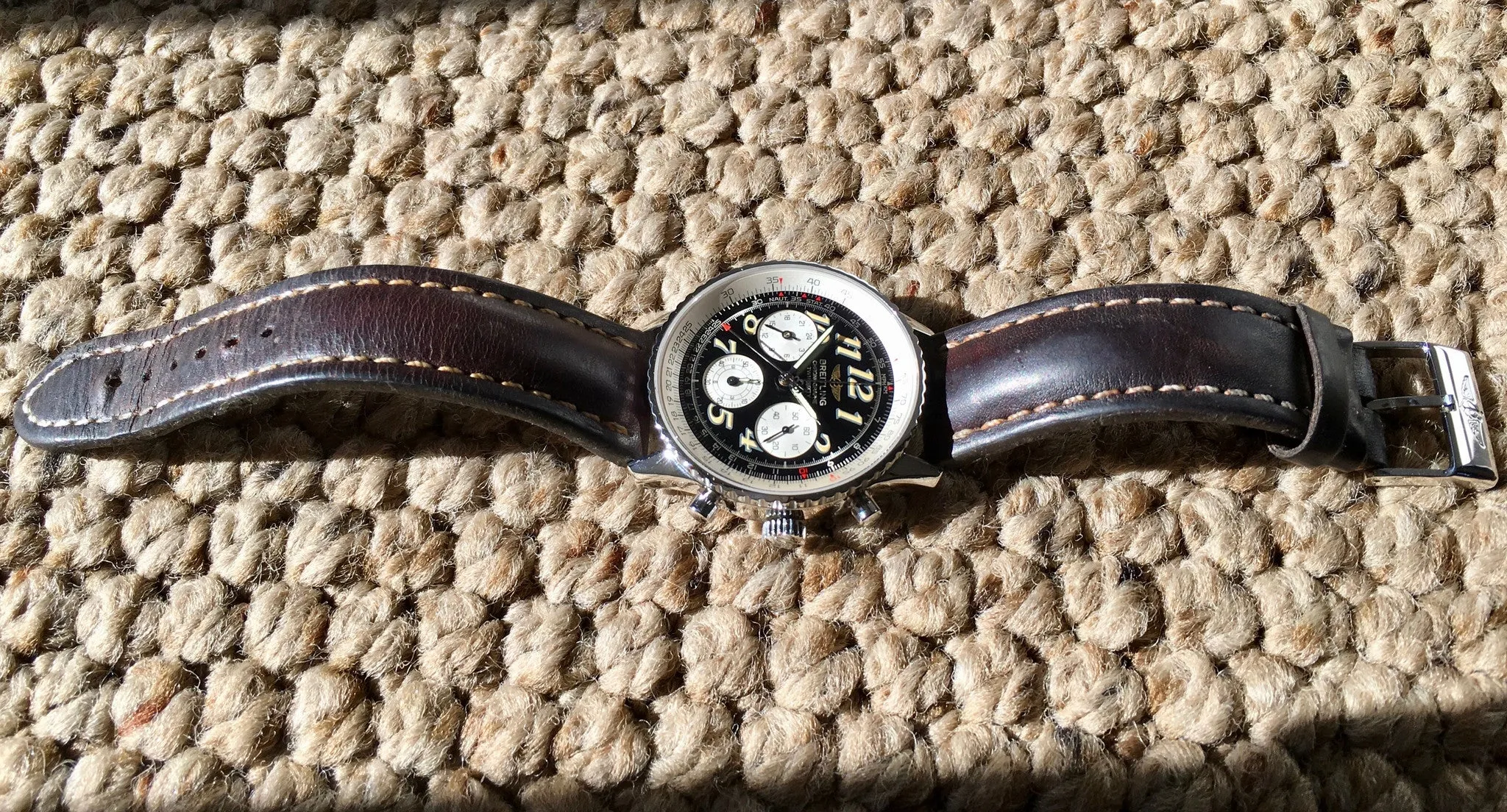 Breitling Navitimer TwinSixty 2 A39022.1 Stainless Steel Black Dial Automatic Wristwatch