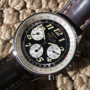 Breitling Navitimer TwinSixty 2 A39022.1 Stainless Steel Black Dial Automatic Wristwatch