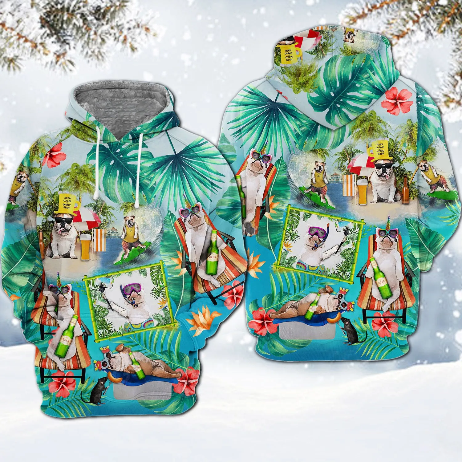 Bulldog 1-Surfing Hoodie
