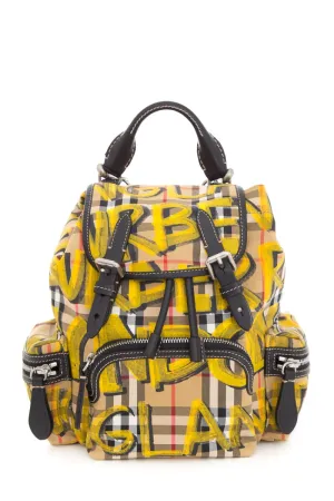 Burberry Yellow Graffiti Rucksack Backpack