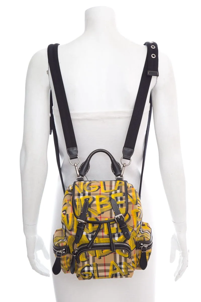 Burberry Yellow Graffiti Rucksack Backpack