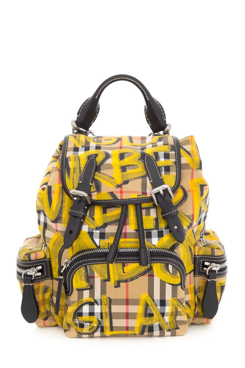 Burberry Yellow Graffiti Rucksack Backpack