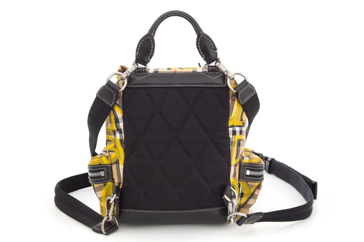 Burberry Yellow Graffiti Rucksack Backpack