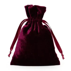 Burgundy Velvet Bag Large