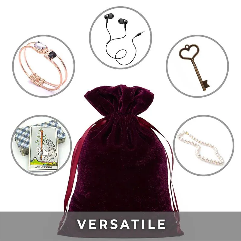 Burgundy Velvet Bag Large