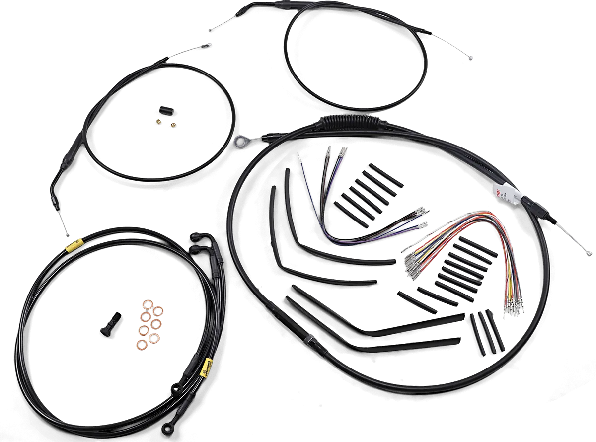 Burly Brand B30-1195 T-Bar Cable and Brake Line Kit - 12in.