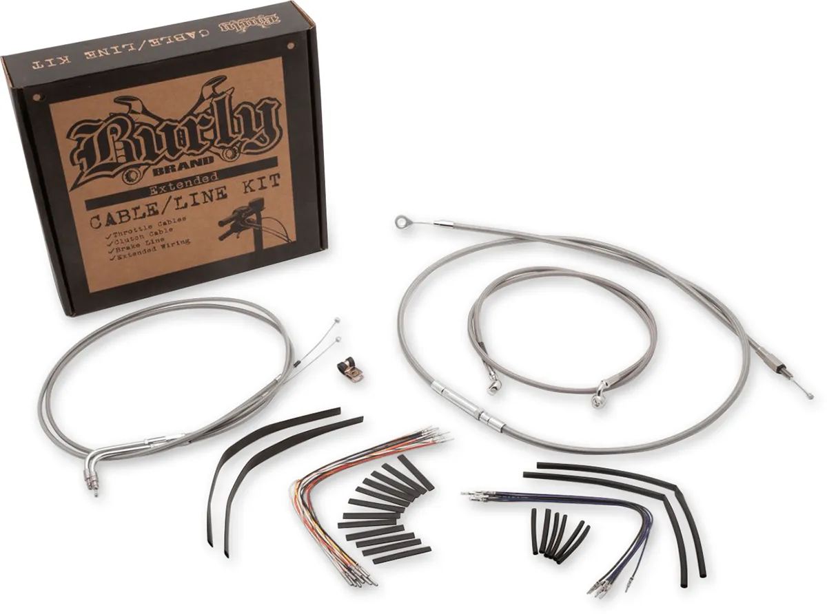 Burly Brand B30-1238 Handlebar Cable/Line Install Kit - Black