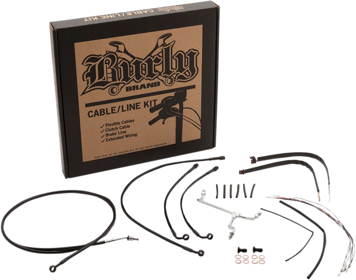 Burly Brand B30-1238 Handlebar Cable/Line Install Kit - Black