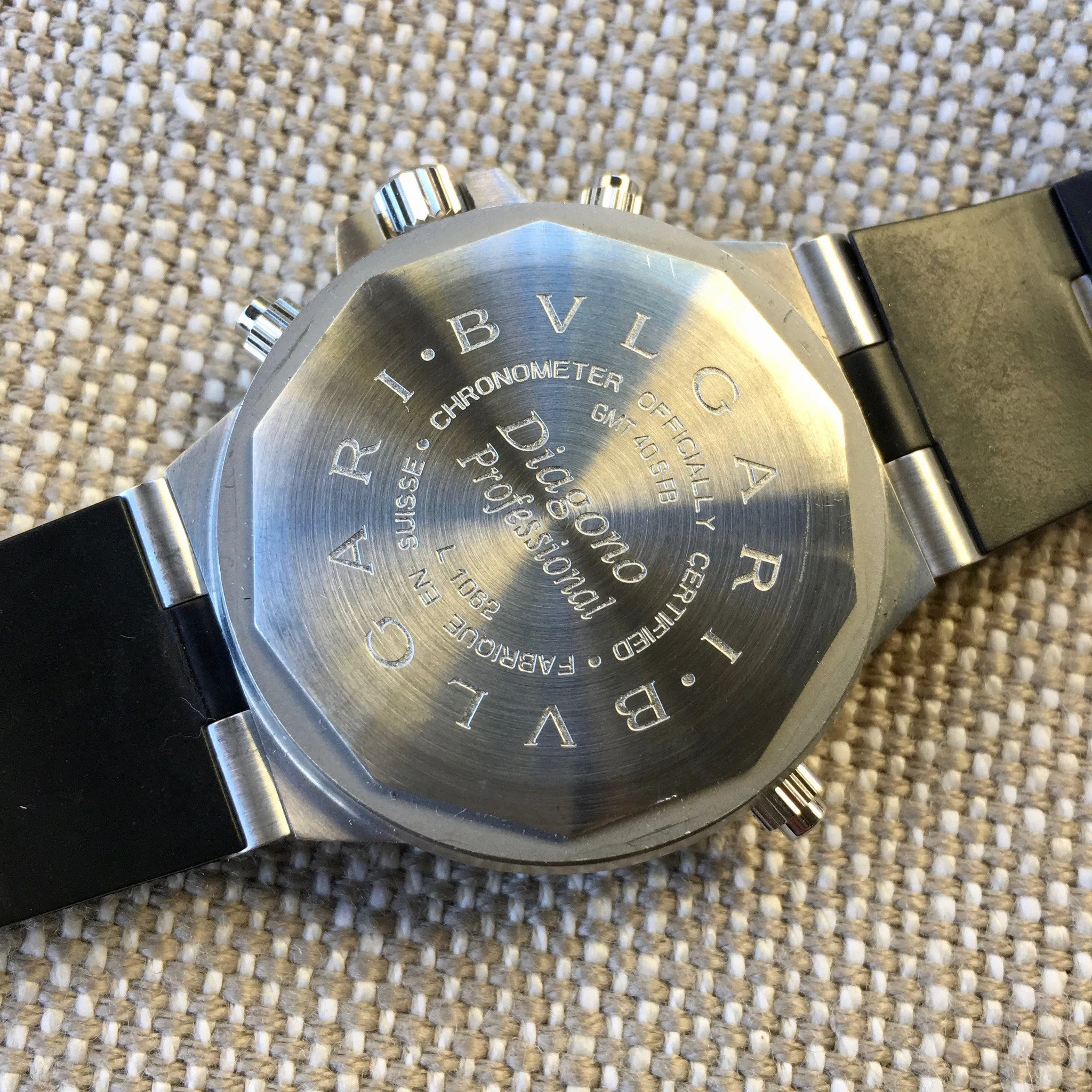 Bvlgari Diagono GMT 40 S FB Steel Chronograph Flyback Automatic Wristwatch