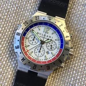 Bvlgari Diagono GMT 40 S FB Steel Chronograph Flyback Automatic Wristwatch
