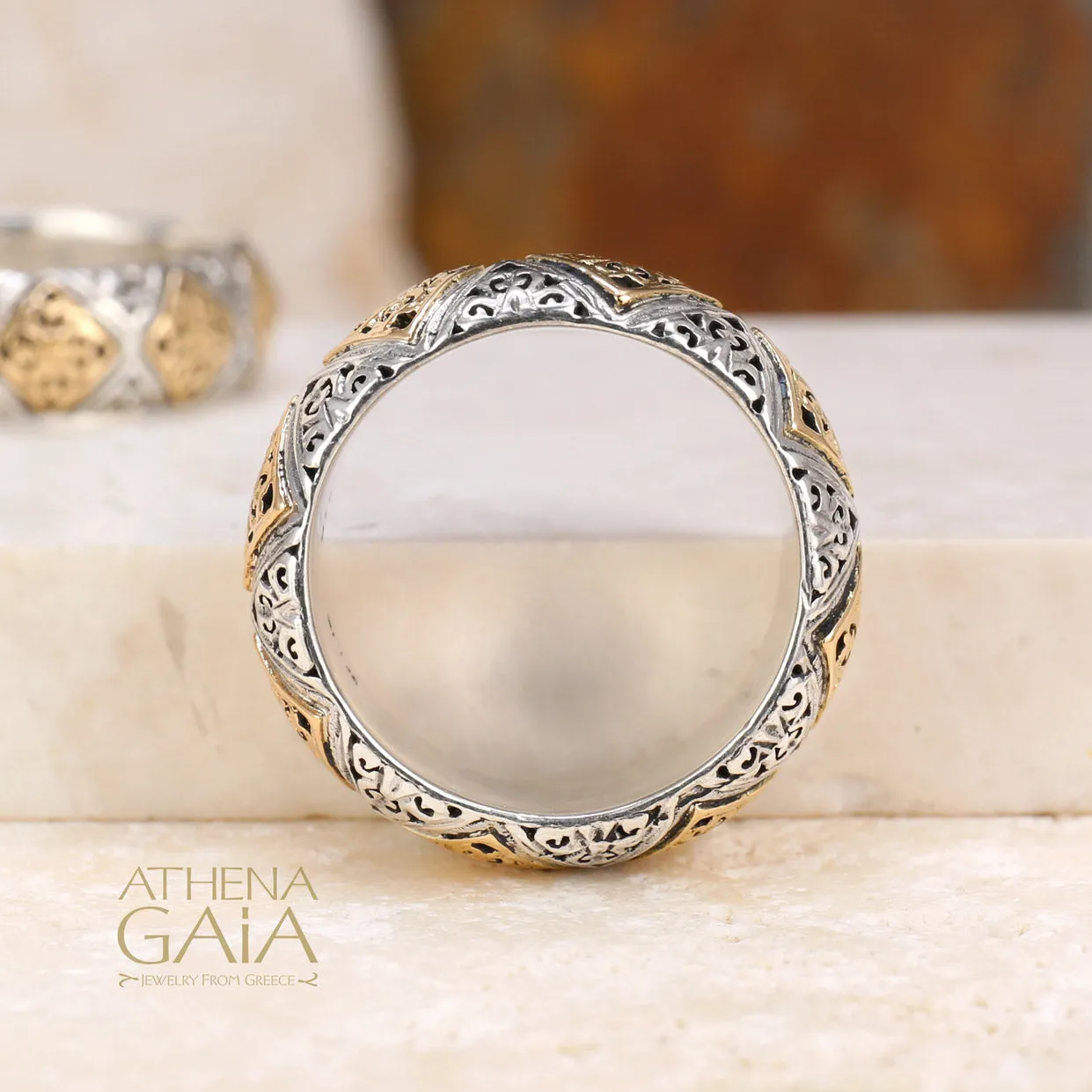 Byzantine Checker Wide Band Ring