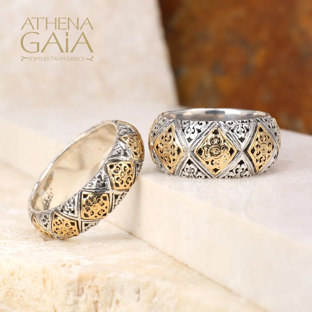 Byzantine Checker Wide Band Ring