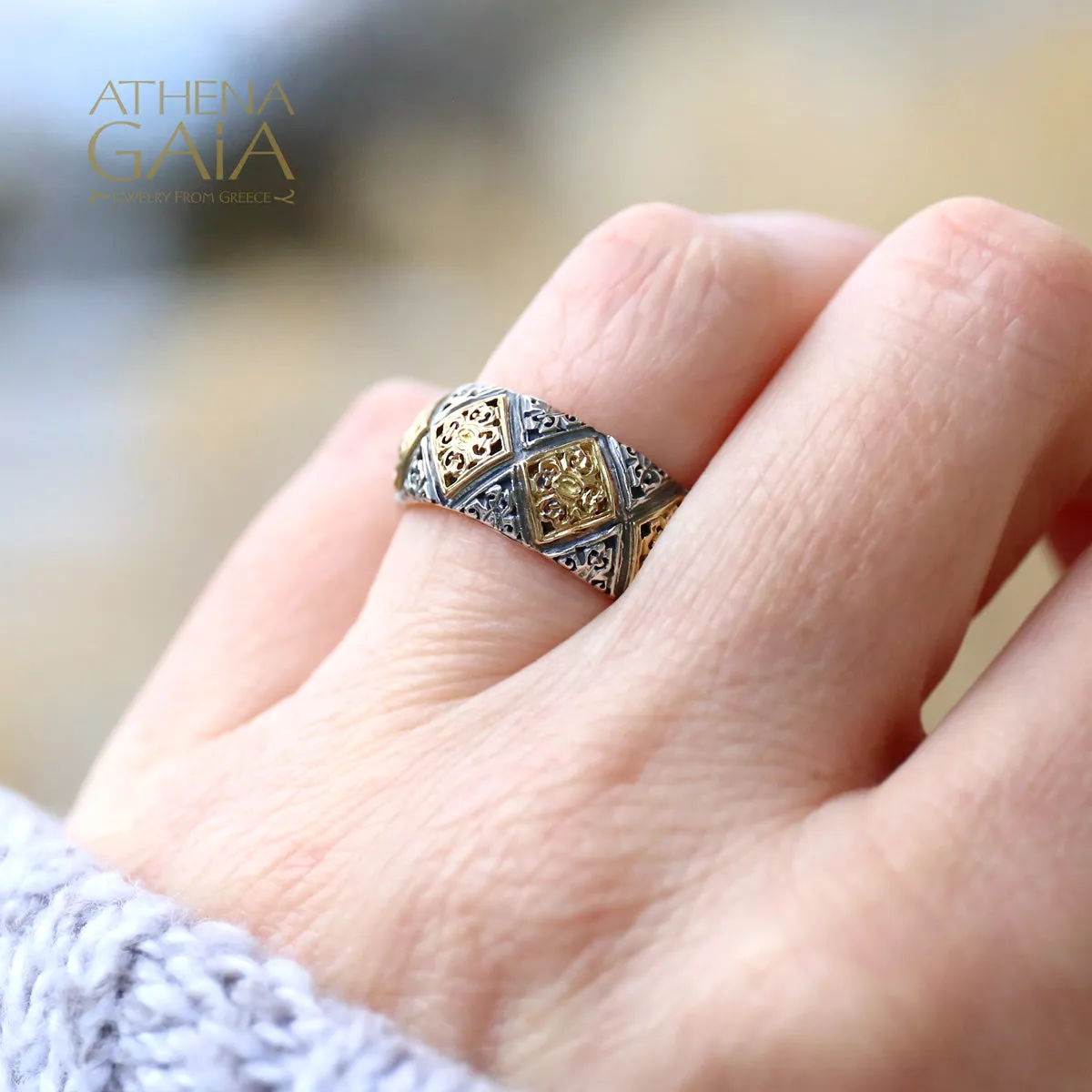 Byzantine Checker Wide Band Ring