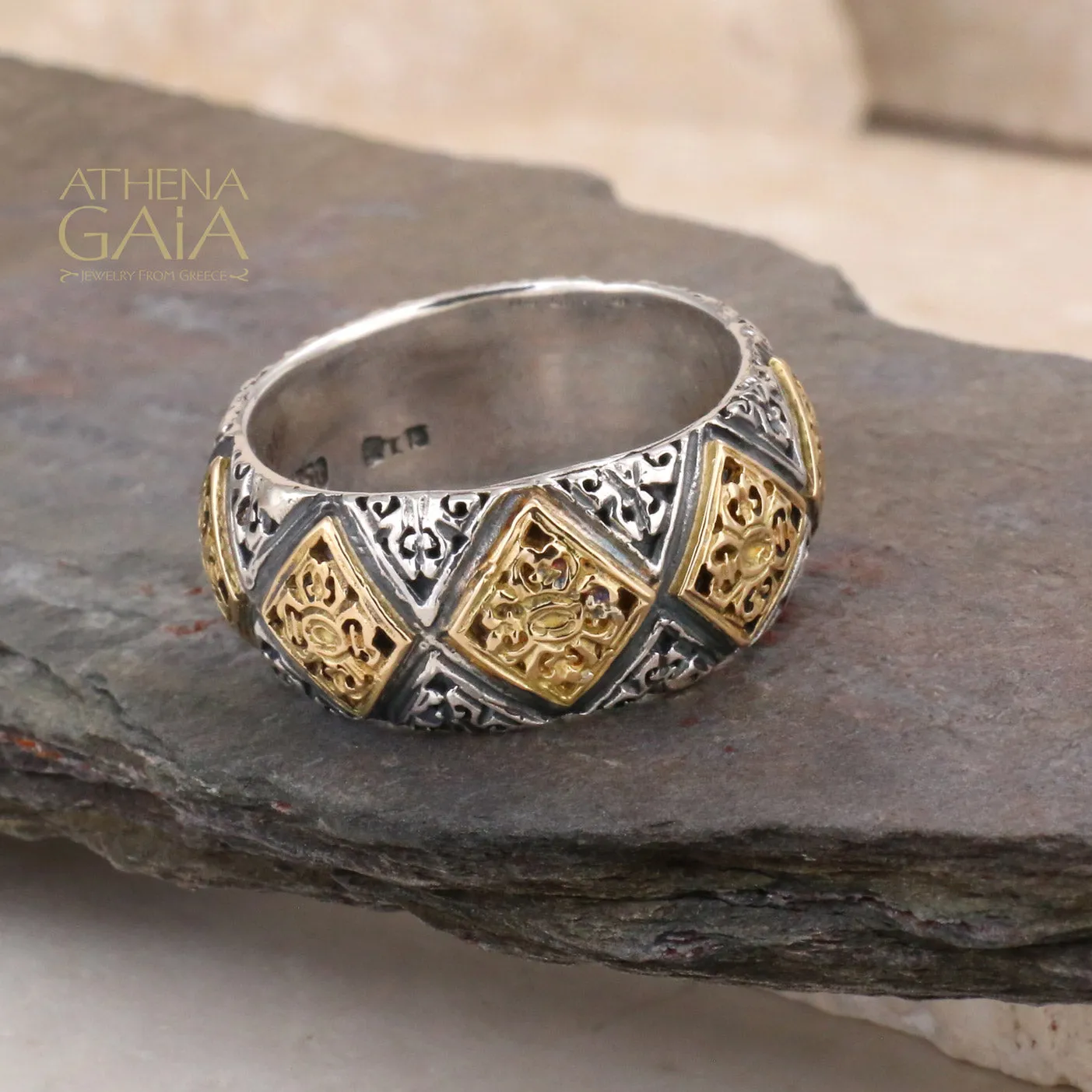 Byzantine Checker Wide Band Ring