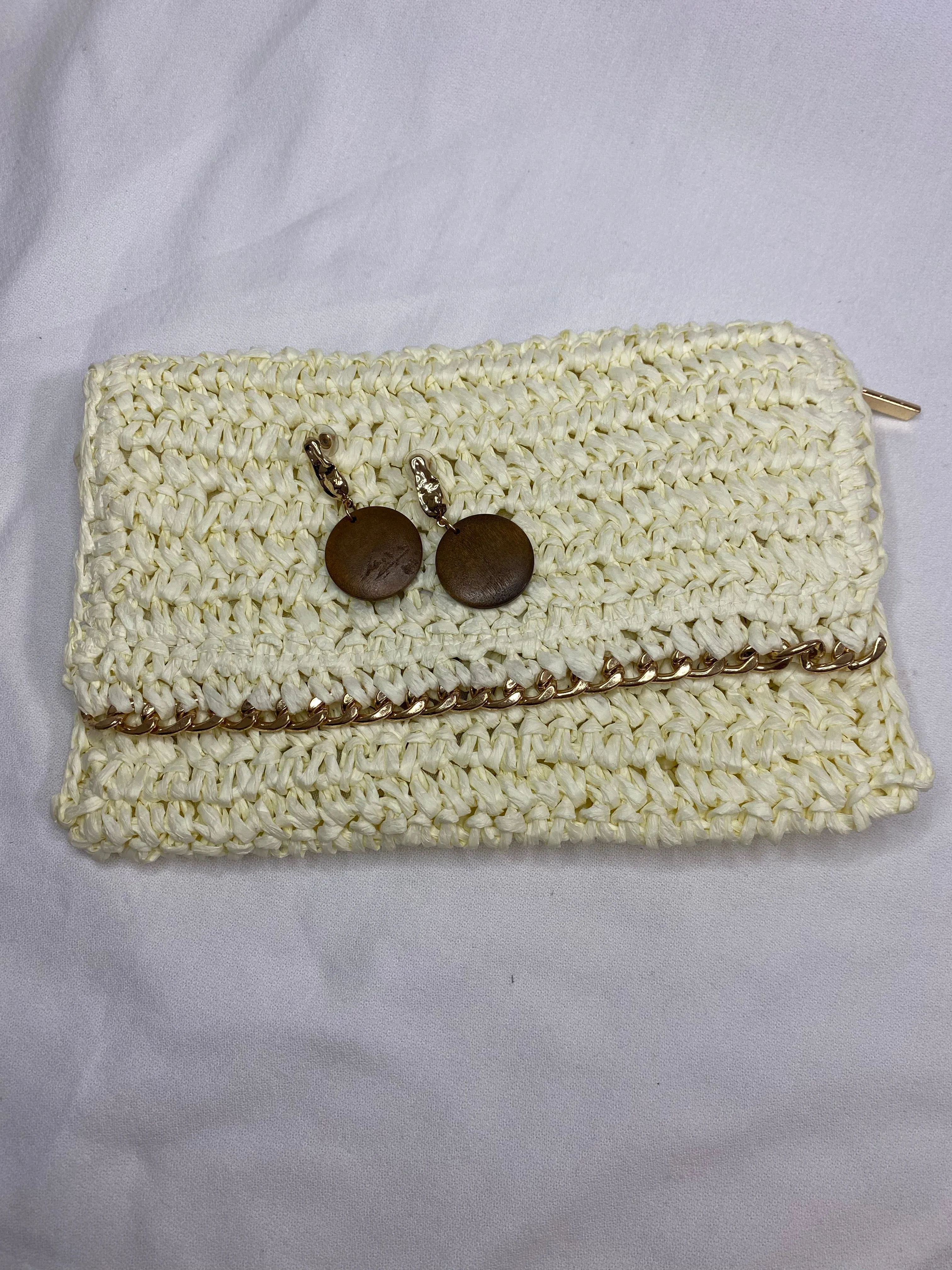 Calabasas Clutch - Ivory/Beige