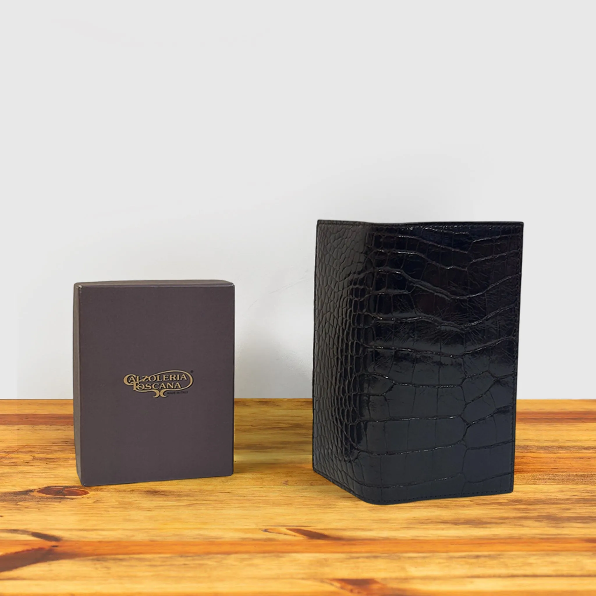 Calzoleria Toscana Atik Continental Crocodile Wallet