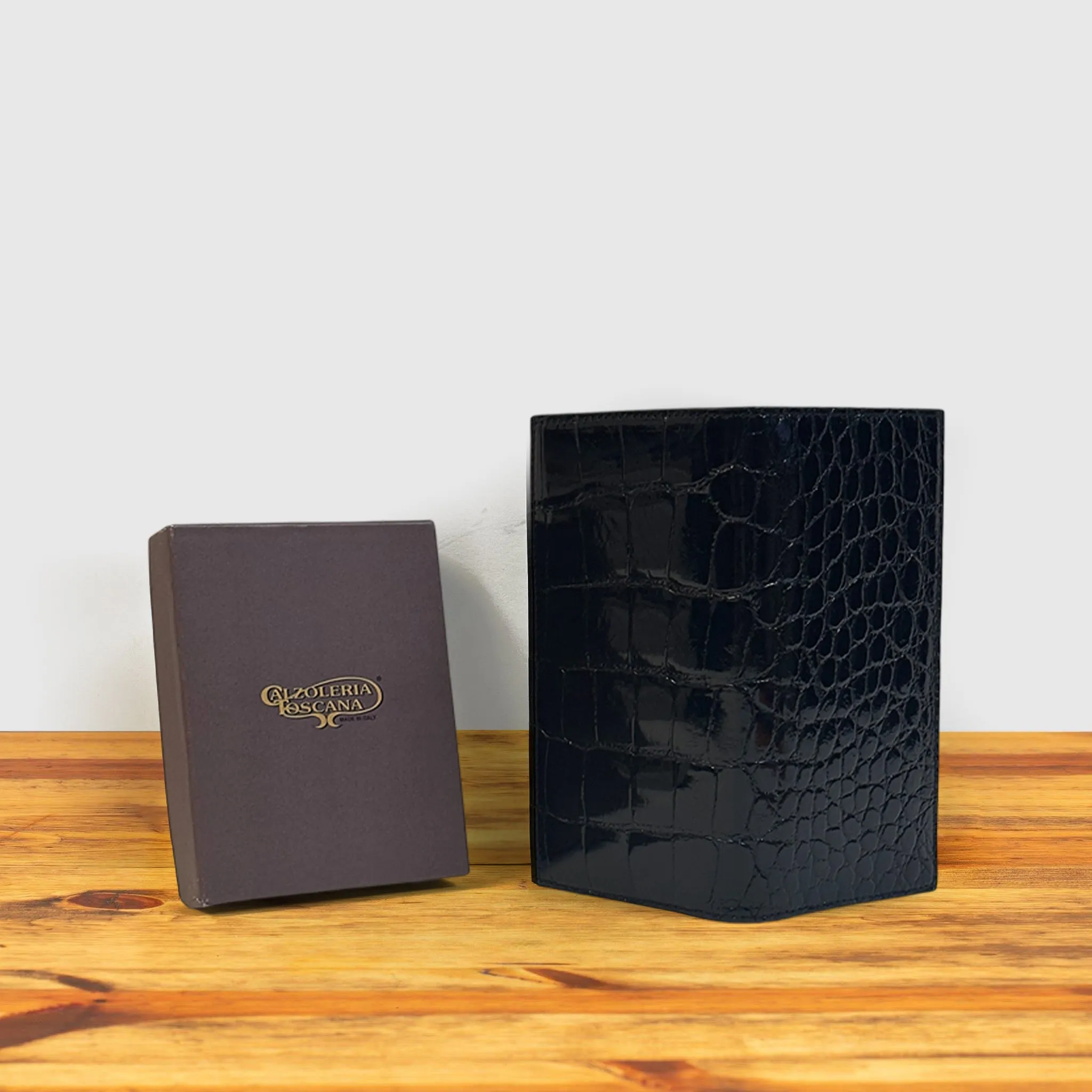 Calzoleria Toscana Atik Continental Crocodile Wallet