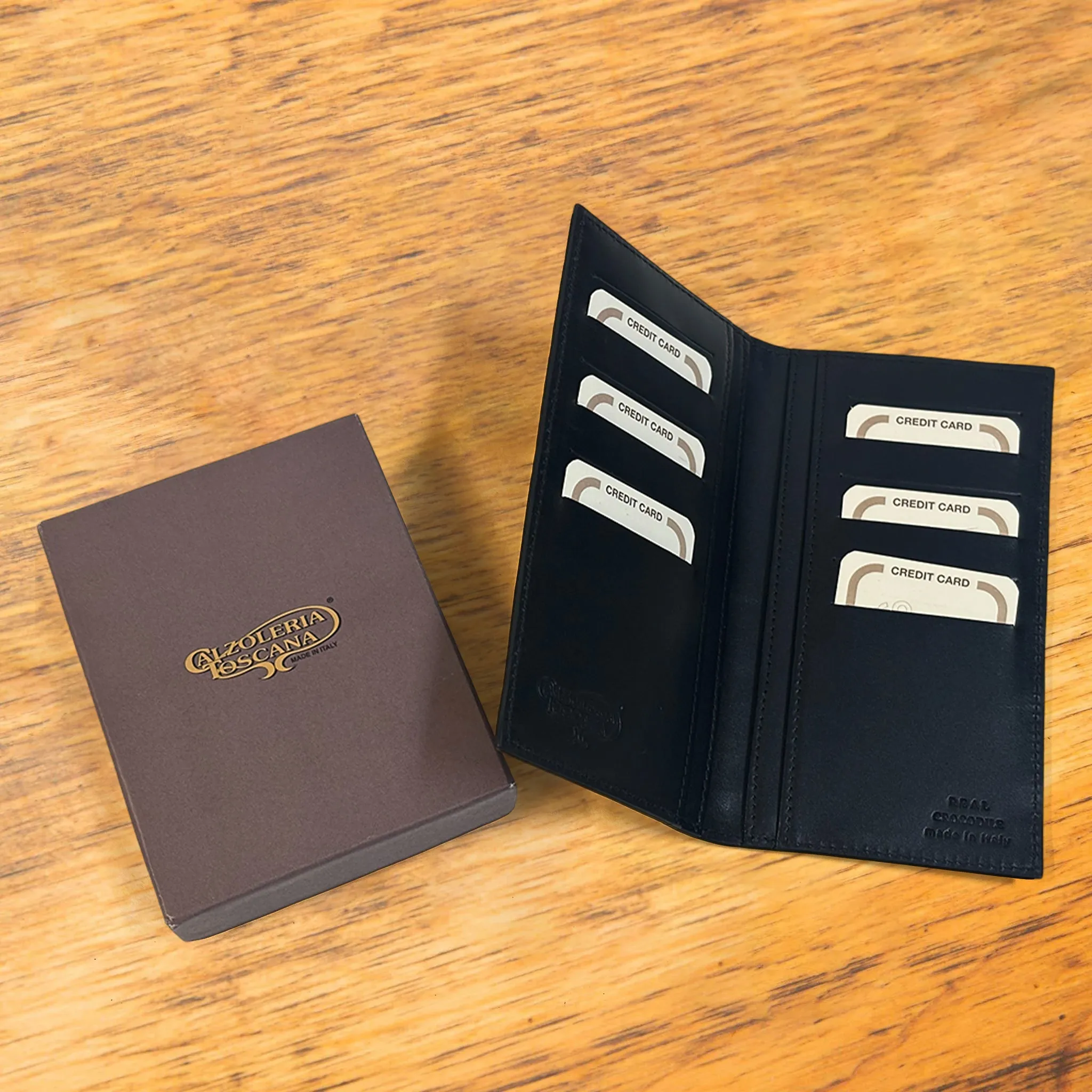 Calzoleria Toscana Atik Continental Crocodile Wallet