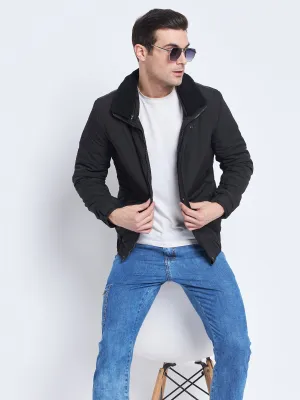 Camla Barcelona Black Quilted Jacket For Men