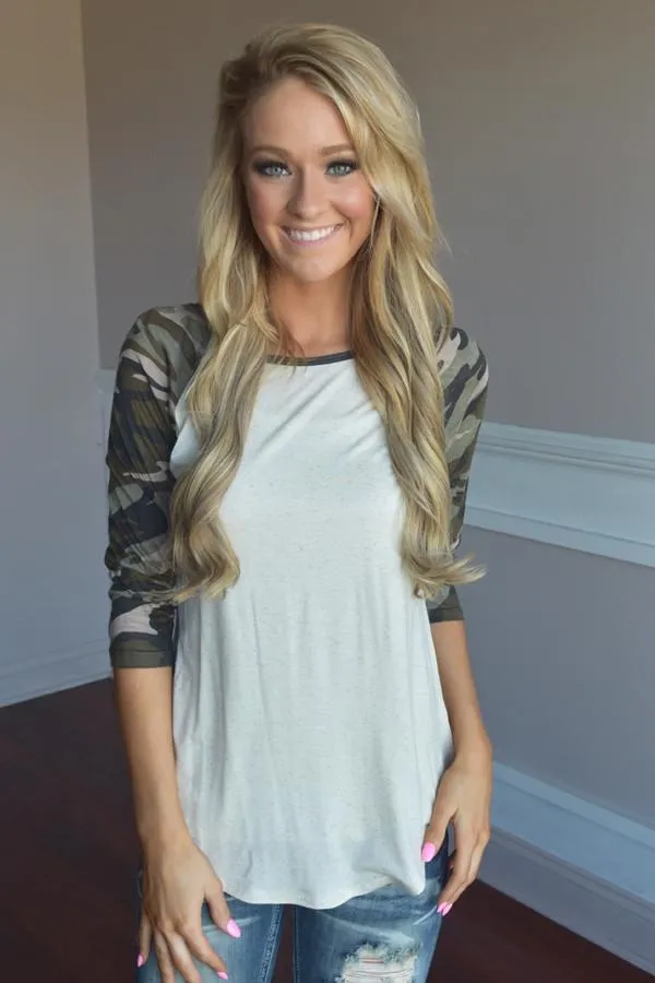 Camo Baseball Tee