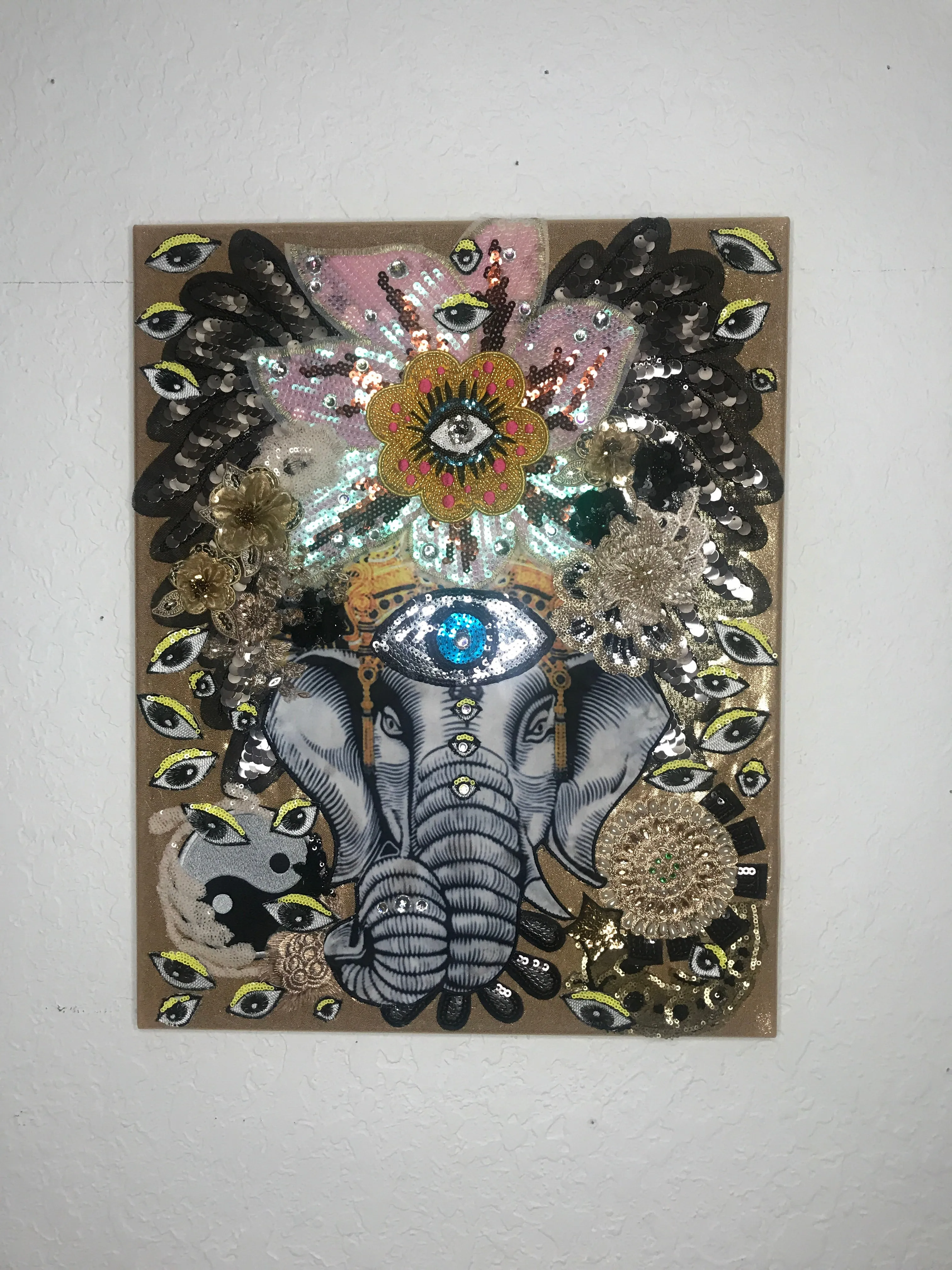 CANVAS Ganesh Golden Love