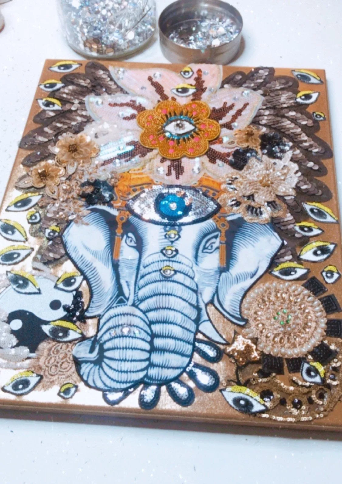 CANVAS Ganesh Golden Love