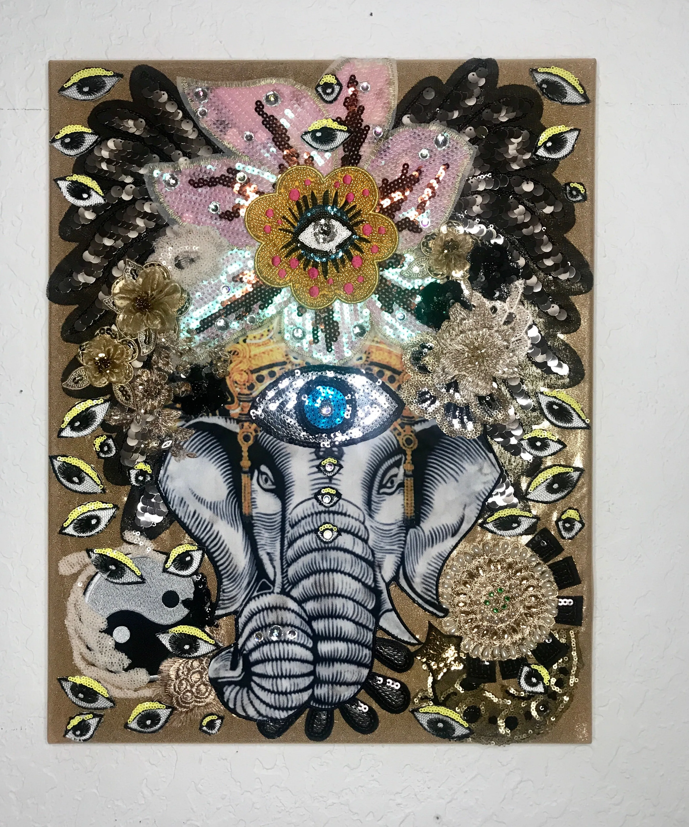 CANVAS Ganesh Golden Love
