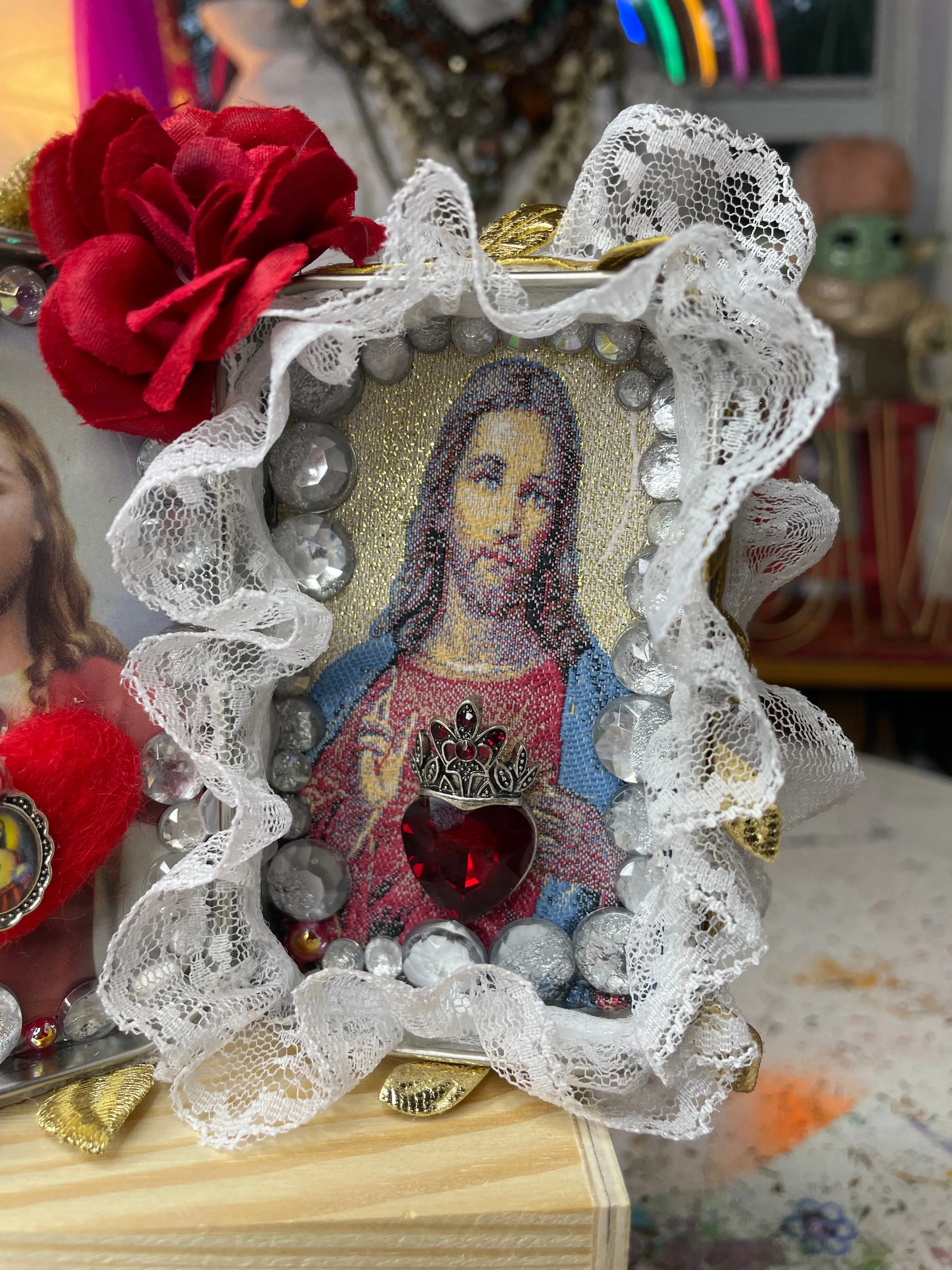 Canvas / little shrine of the Sacred Heart